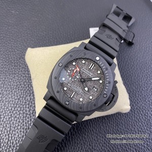 VSF P9010 PAM1039 47mm Submersible Carbon Grey Sail Dial Black Rubber Strap - Image 6