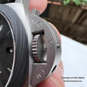 VSF P9010 PAM1096 42mm Luminor GMT Titanium Black Dial Black Leather Strap - Image 8