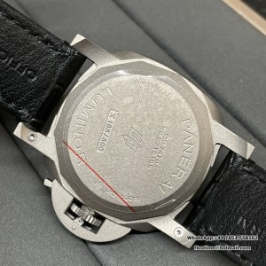 VSF P9010 PAM1279 42mm Luminor GMT Titanium Blue Dial Black Leather Strap - Image 7