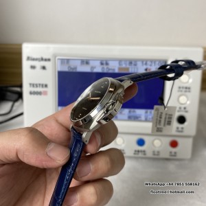 VSF P9000 PAM927 42mm Luminor Due Blue Dial Blue Leather Strap - Image 5