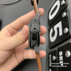 VSF P9010 PAM661 44mm Luminor Titanium Black Dial Brown Leather Strap - Image 5