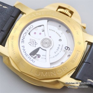 VSF P9010 PAM115 44mm Luminor YG Grey Dial Black Leather Strap - Image 3