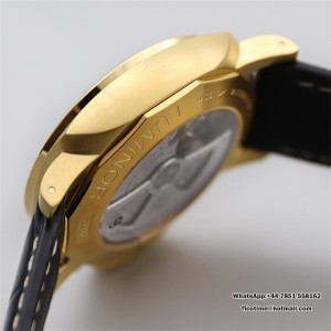 VSF P9010 PAM115 44mm Luminor YG Grey Dial Black Leather Strap - Image 8