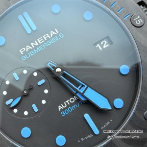 VSF P9000 PAM616 47mm Submersible Carbon Black Dial Black Rubber Strap - Image 7