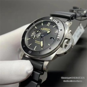 VSF P9000 PAM389 47mm Submersible Titanium Black Dial Black Rubber Strap - Image 4