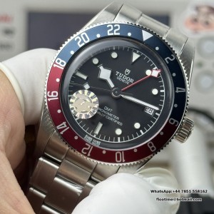 ZF A2836 Black Bay GMT 41mm Blue/Red Bezel Black Dial SS Bracelet - Image 3