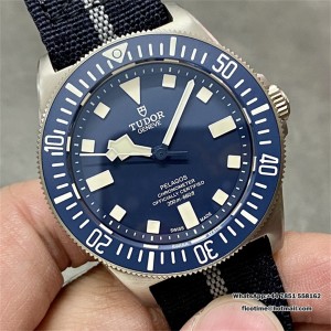 M+ 8N-24 Pelagos 42mm Titanium Blue Ceramic Bezel Blue Dial Nylon Strap - Image 4