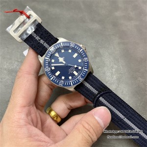 M+ 8N-24 Pelagos 42mm Titanium Blue Ceramic Bezel Blue Dial Nylon Strap - Image 5