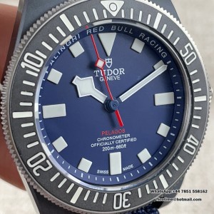M+ 8N-24 Pelagos 42mm Carbon Blue Dial Red Hand Nylon Strap - Image 4