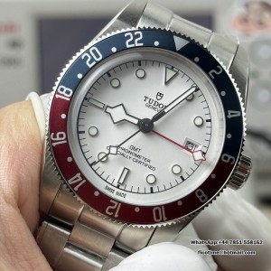 ZF A2824 Black Bay GMT 41mm Blue/Red Bezel White Dial SS Bracelet - Image 7