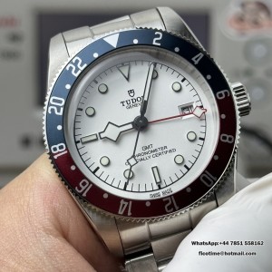 ZF A2824 Black Bay GMT 41mm Blue/Red Bezel White Dial SS Bracelet - Image 8