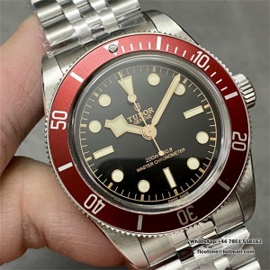 ZF A2824 Black Bay 41mm Red Bezel Black Dial SS Bracelet - Image 7