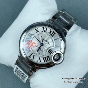 AF NH05A Ballon Bleu De Cartier 33mm White Dial SS Bracelet - Image 7