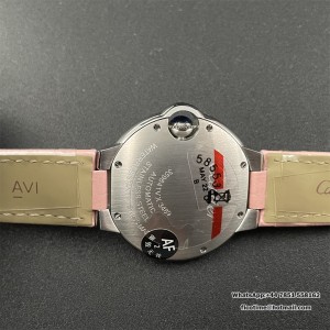AF NH05A Ballon Bleu De Cartier 33mm Pink Dial Pink Leather Strap - Image 6