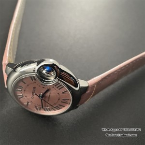 AF NH05A Ballon Bleu De Cartier 33mm Pink Dial Pink Leather Strap - Image 9