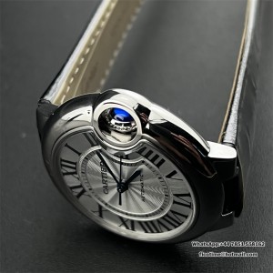 AF NH05A Ballon Bleu De Cartier 33mm White Dial Black Leather Strap - Image 3