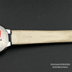 AF NH05A Ballon Bleu De Cartier 33mm White Dial Black Leather Strap - Image 8