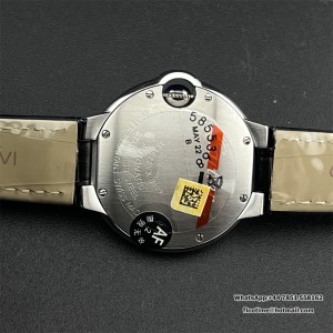 AF NH05A Ballon Bleu De Cartier 33mm White Dial Black Leather Strap - Image 9