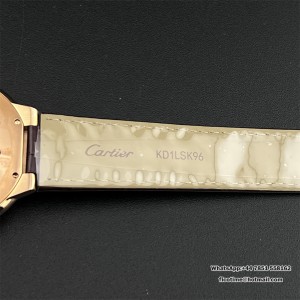 AF A2824 Ballon Bleu De Cartier 42mm RG White Dial Brown Leather Strap - Image 6