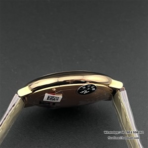 AF A2824 Ballon Bleu De Cartier 42mm RG White Dial Brown Leather Strap - Image 9