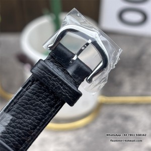 AF Swiss Quartz Tank Must 29.5x22mm White Dial Black Leather Strap - Image 3