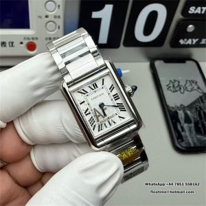 AF Swiss Quartz Tank Must 29.5x22mm White Dial SS Bracelet - Image 4