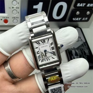 AF Swiss Quartz Tank Must 29.5x22mm White Dial SS Bracelet - Image 7