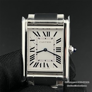 K11F Swiss Quartz Tank Must Medium 25.5mm White Dial SS Bracelet - Image 1