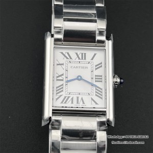 K11F Swiss Quartz Tank Must Medium 25.5mm White Dial SS Bracelet - Image 2
