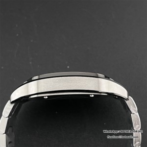 BVF MY9015 Santos Large 40mm Black Bezel Grey Dial SS Bracelet - Image 3
