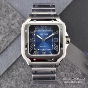 BVF MY9015 Santos Large 40mm Blue Dial SS Bracelet - Image 1