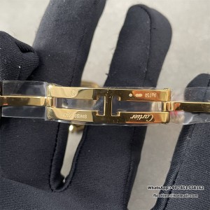 BVF Swiss Quartz PANTHERE 22mm YG White Dial YG Bracelet - Image 8