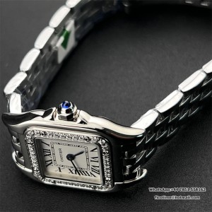 BVF Swiss Quartz PANTHERE 22mm Diamond Bezel White Dial SS Bracelet - Image 3