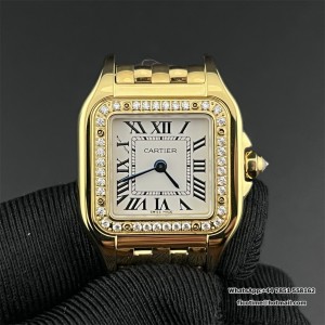 BVF Swiss Quartz PANTHERE 22mm YG Diamond Bezel White Dial YG Bracelet - Image 1