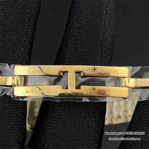 BVF Swiss Quartz PANTHERE 22mm YG Diamond Bezel White Dial YG Bracelet - Image 8