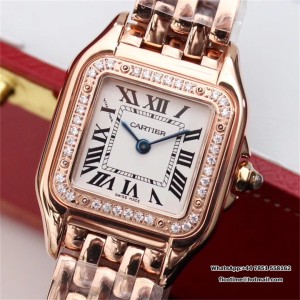 BVF Swiss Quartz PANTHERE 27mm RG Diamond Bezel White Dial RG Bracelet - Image 1