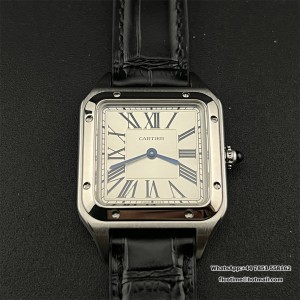 F1F Swiss Quartz Santos Dumont 38*27.5mm White Dial Black Leather Strap - Image 2