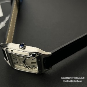 F1F Swiss Quartz Santos Dumont 38*27.5mm White Dial Black Leather Strap - Image 3