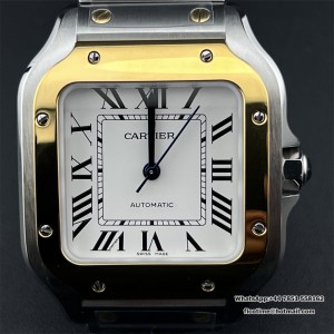 Santos Medium 35mm YG White Dial SS Bracelet BVF MY9015 - Image 1