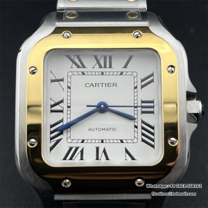 Santos Medium 35mm YG White Dial SS Bracelet BVF MY9015 - Image 2