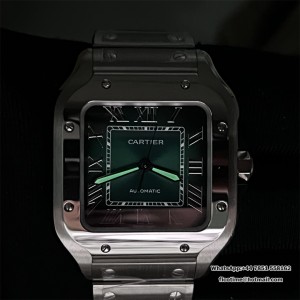 Santos Medium 35mm Green Dial SS Bracelet BVF MY9015 - Image 9