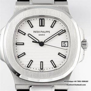 PPF A324SC Nautilus 5711 40mm White Black Rubber Strap - Image 5