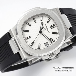 PPF A324SC Nautilus 5711 40mm White Black Rubber Strap - Image 6