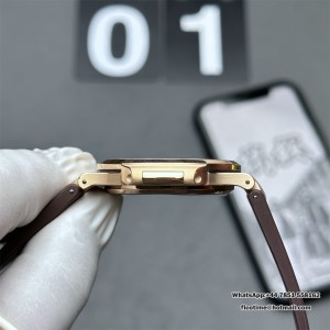 PPF A324SC Nautilus 5711 40mm RG Grey Dial Brown Rubber Strap - Image 4