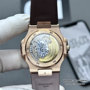 PPF A324SC Nautilus 5711 40mm RG Grey Dial Brown Rubber Strap - Image 5