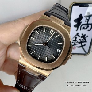 3KF A324SC Nautilus 5711 40mm RG Grey Dial Brown Leather Strap - Image 6