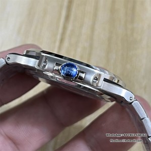 3KF A324SC Nautilus 5713 40mm Diamond Bezel Blue Dial SS Bracelet - Image 4