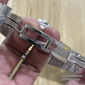 3KF A324SC Nautilus 5713 40mm Diamond Bezel Blue Dial SS Bracelet - Image 9