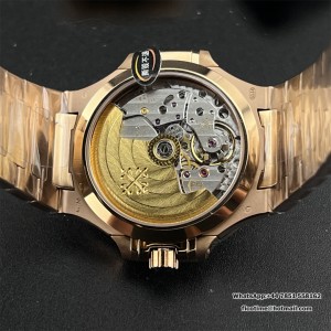 PPF A324SC Nautilus 7118 35.2mm Diamond Bezel RG White Dial RG Bracelet - Image 8