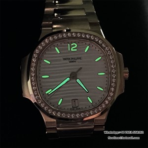 PPF A324SC Nautilus 7118 35.2mm Diamond Bezel RG White Dial RG Bracelet - Image 9